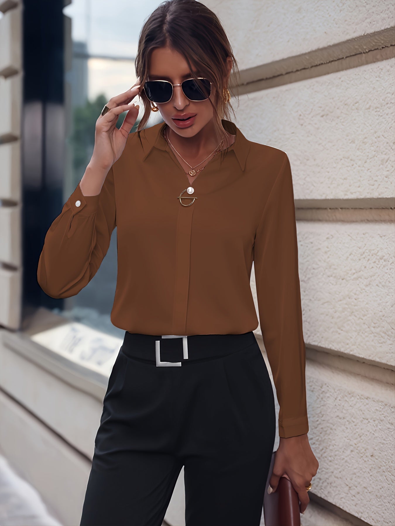 Velora Lapel Blouse